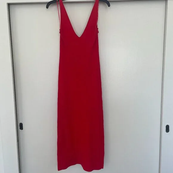 FREE PEOPLE Daniela Sweater Dress in coral/red - Picture 2 of 6